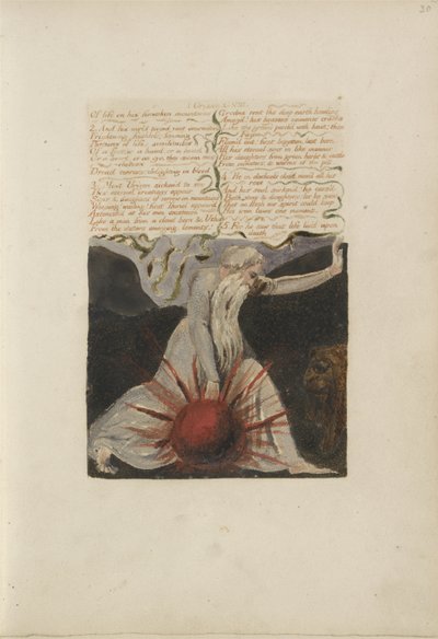Von lebensverlassenen Bergen..., Platte 24 aus Das erste Buch von Urizen von William Blake